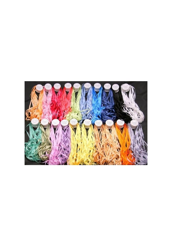 ThreadNanny 50 Spools of 100% Pure Silk Ribbons - Assorted Colors, 4mm x 10 Metres - Image 2